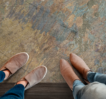Concrete effect industrial decor living room carpet - TenStickers