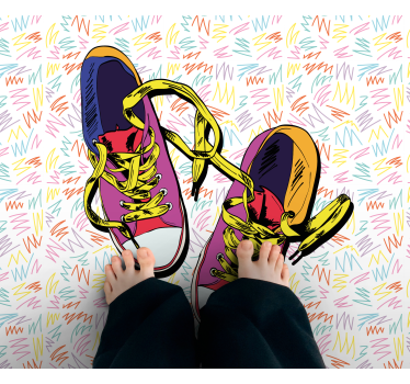 Converse illustration 80s shoes retro rug - TenStickers