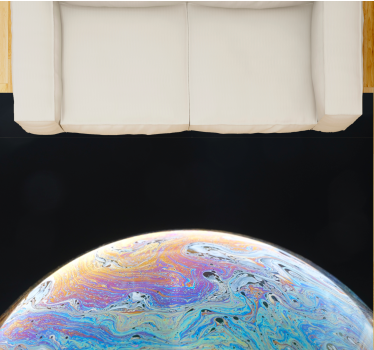 Cosmic colour sphere living room vinyl rug - TenStickers