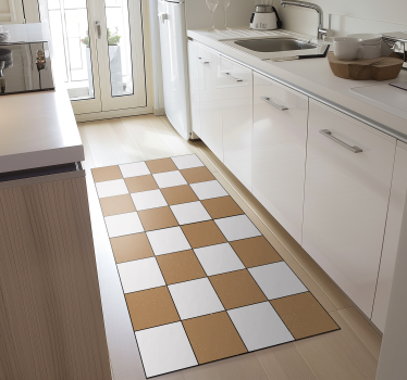 Checkerboard Pattern Decor kitchen vinyl rug - TenStickers