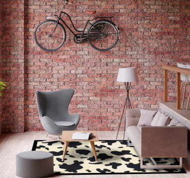 Cowhide Pattern animal print vinyl rug - TenStickers