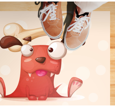 Crazy dog design carpet runners for halls - TenStickers