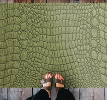 Crocodile skin rectangular vinyl rug - TenStickers