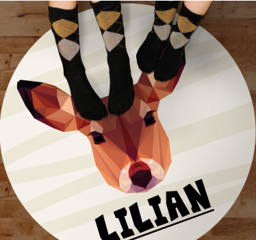 Customizable Deer custom vinyl rug - TenStickers