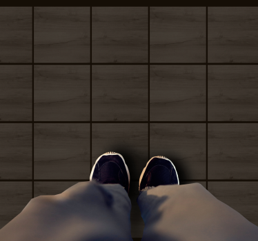 Deep Timber Squares wood vinyl rug - TenStickers