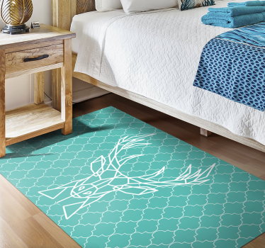 Deer head with triangles  nordic style rugs - TenStickers
