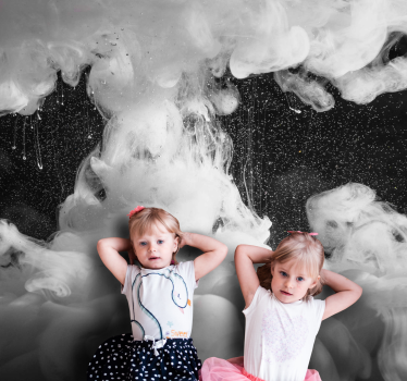Dense grey smoke texture contemporary rugs - TenStickers