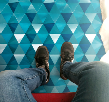 Diamond 3D pattern geometric carpets - TenStickers