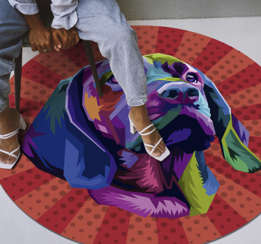 Dog pop art animal mat - TenStickers