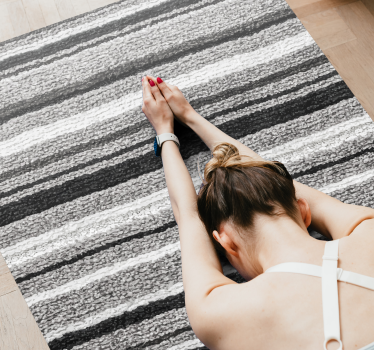 Elegant black and gray tones texture rug - TenStickers