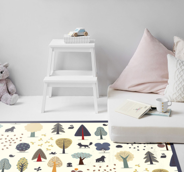 Elegant forest pattern nordic style rugs - TenStickers