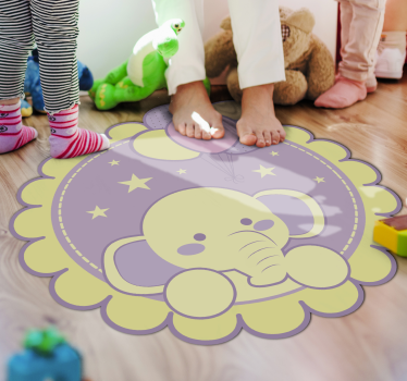 Elephant with balloons baby mat - TenStickers