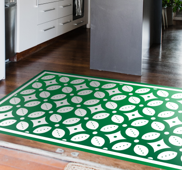 Emerald green tiles kitchen flooring - TenStickers