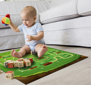 Fabulous kids maze game vinyl carpet - TenStickers