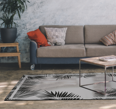 Fern pattern living room rug - TenStickers