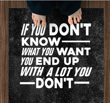Fight Club motivational quote bespoke vinyl  rugs - TenStickers