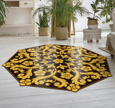 Floral filigree vinyl carpet vintage - TenStickers