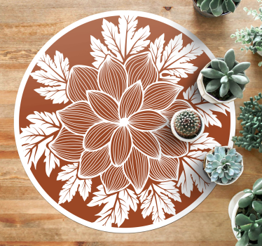 Floral Paisley Tile living room rug - TenStickers