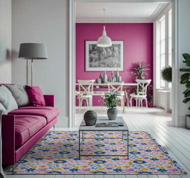 Floral Spring time nature vinyl rug - TenStickers