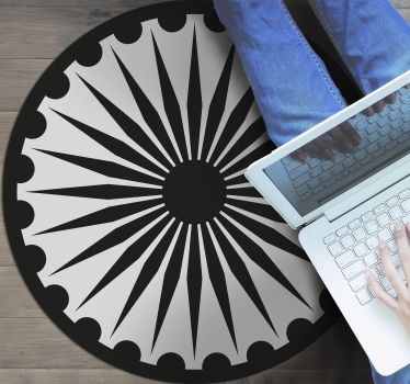 Floral Wheel contemporary rugs - TenStickers