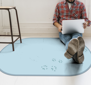 Frozen Pawprint vinyl rugs - TenStickers
