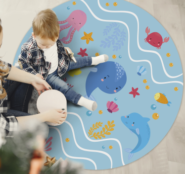 Fun sea animals animal mat - TenStickers