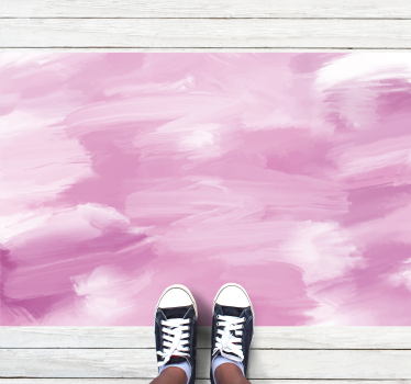 Gentle rose tones vinyl rug - TenStickers