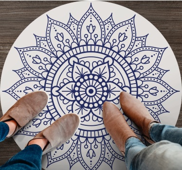 Circular Mandala Floor Decor living room vinyl rug - TenStickers