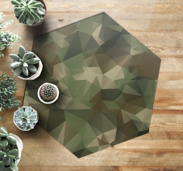 Geometric camouflage vinyl rug - TenStickers