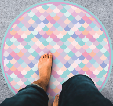 Geometric hanging circles living room carpet - TenStickers