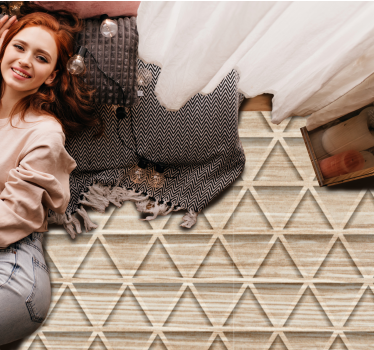 Geometric Triangle Design vinyl wood flooring - TenStickers