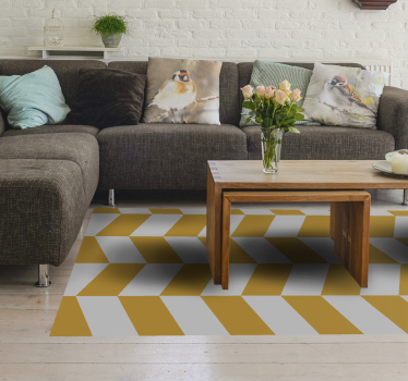 Geometric white and yellow figures  geometric carpets - TenStickers