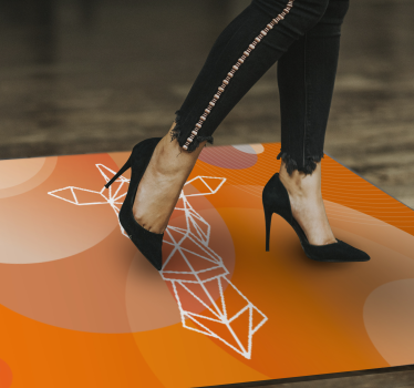 Giraffe on flash colours  nordic style rugs - TenStickers