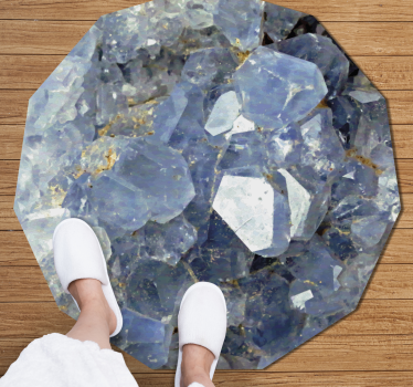 Glacial crystal pattern vinyl rug - TenStickers