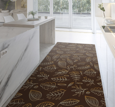 Golden autumn retro rug - TenStickers
