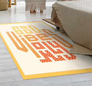 Good vibes only Beige vinyl rugs - TenStickers