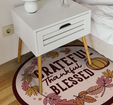 Grateful thankful and blessed bespoke rugs - TenStickers
