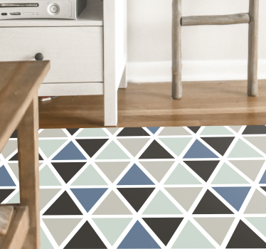 Gray and blue geometric pattern geometric carpets - TenStickers
