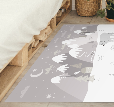 Gray nordic mountains baby mat - TenStickers