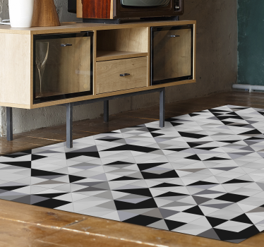 Gray triangles mosaic mosaic vinyl flooring - TenStickers