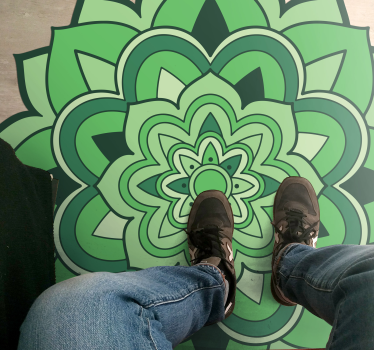 Green mandala mandala mat - TenStickers
