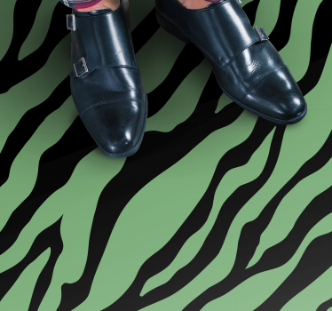 Green Zebra design  animal print carpet - TenStickers
