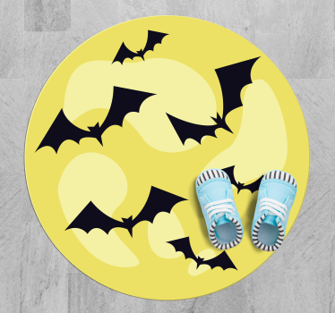 Halloween bat night pattern vinyl carpet - TenStickers