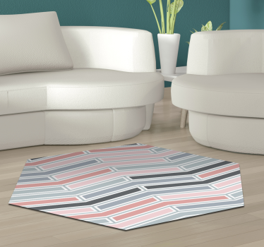 hexagonal nordic style vinyl rug - TenStickers