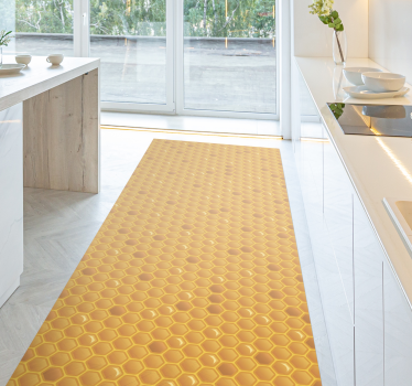 Honeycomb shapes kitchen flooring - TenStickers