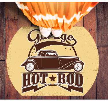 Hot rod Car tuning living room carpet - TenStickers