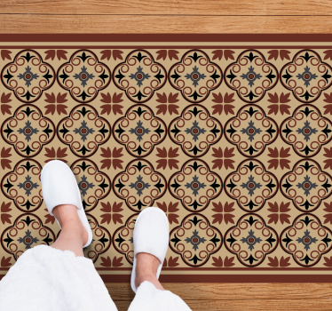 Hydraulic vintage cement pattern tile mat - TenStickers