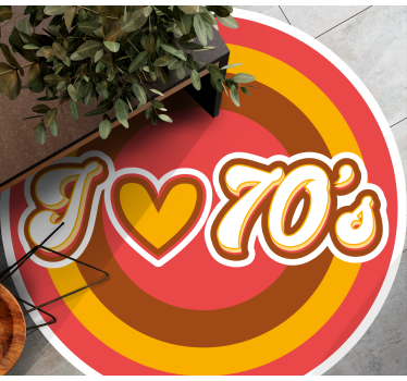 I love 70s swirl retro rug - TenStickers