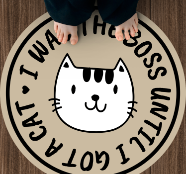 I was a boss funny quote bespoke rugs - TenStickers