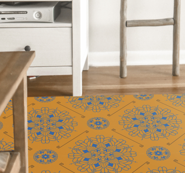Italian yellow and blue tile mat - TenStickers